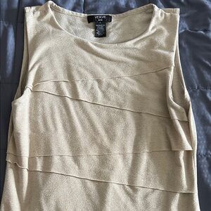 Verve Women's Golden Sleeveless Blouse